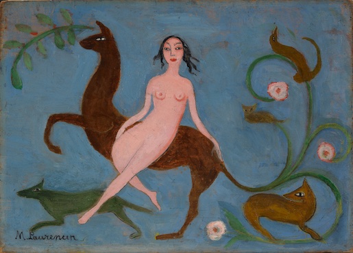 Marie Laurencin, Diane à la chasse, 1908, Öl auf Holz, 20.3 x 28.2 cm - © Nachlass der Künstlerin, Creditline: Musée Marie Laurencin, Tokyo